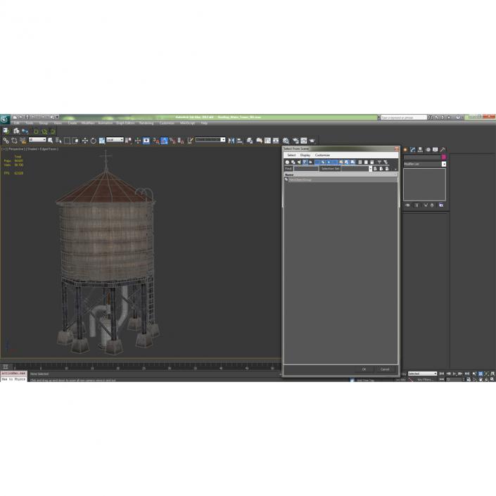 Rooftop Water Tower 3D model