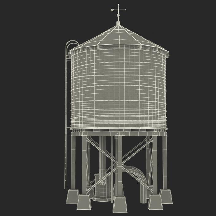 Rooftop Water Tower 3D model