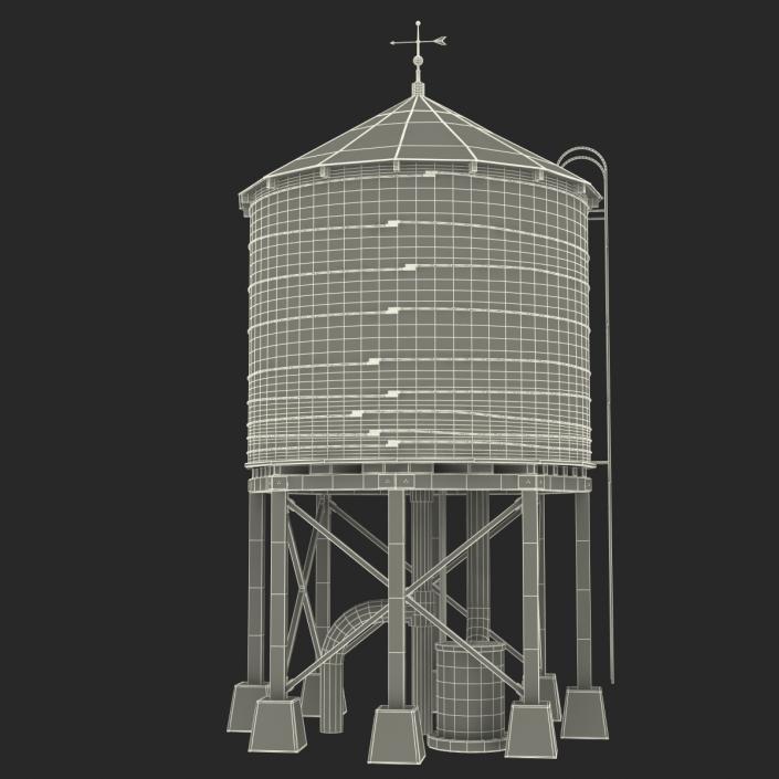 Rooftop Water Tower 3D model