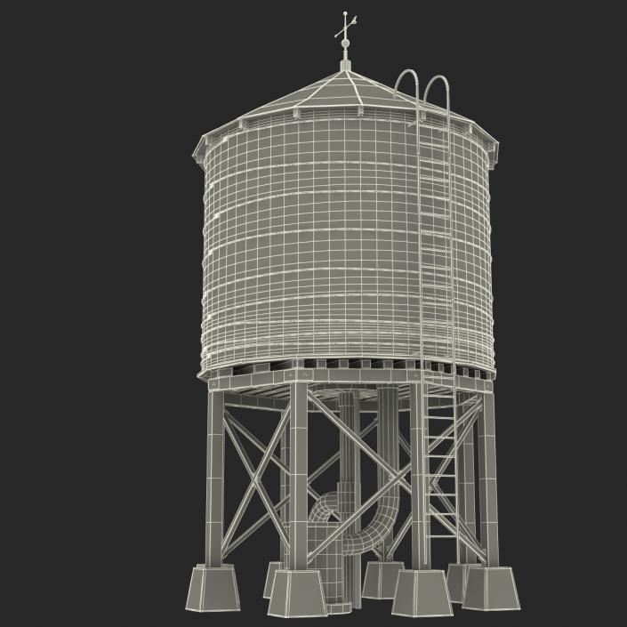 Rooftop Water Tower 3D model