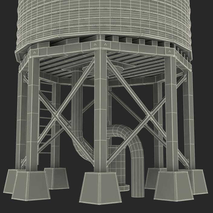 Rooftop Water Tower 3D model