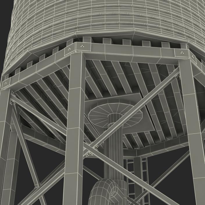 Rooftop Water Tower 3D model