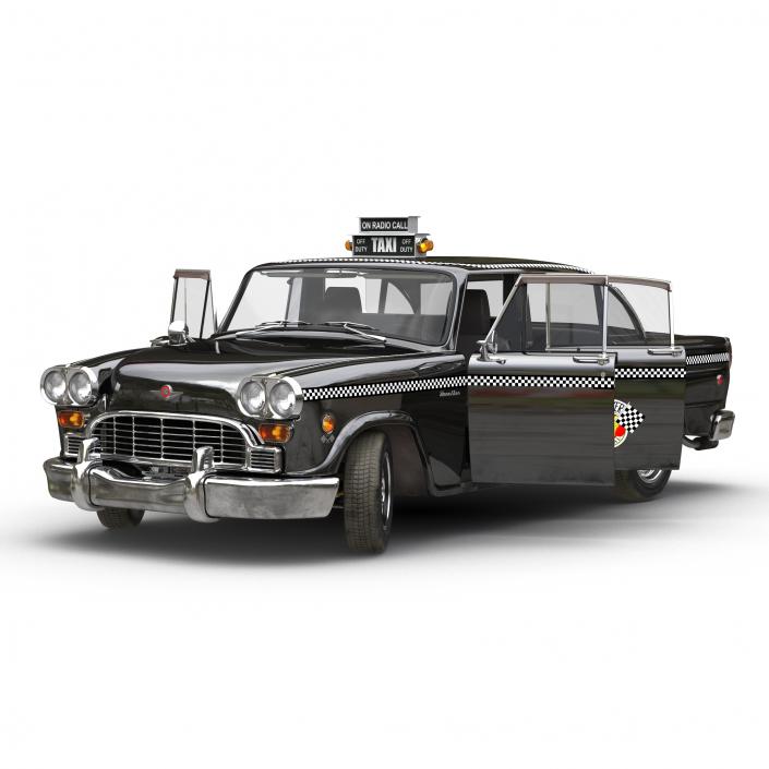 3D Checker Cab Rigged model