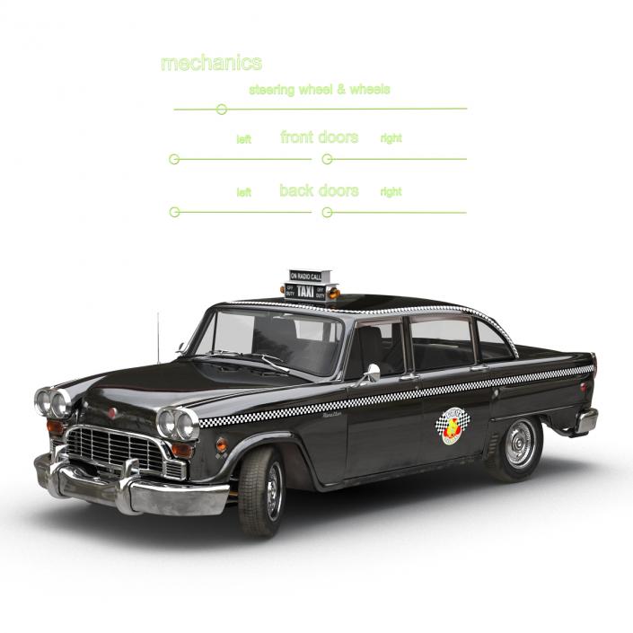 3D Checker Cab Rigged model