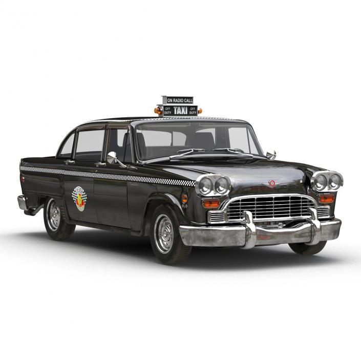 3D Checker Cab Rigged model