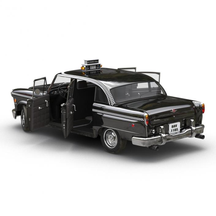 3D Checker Cab Rigged model