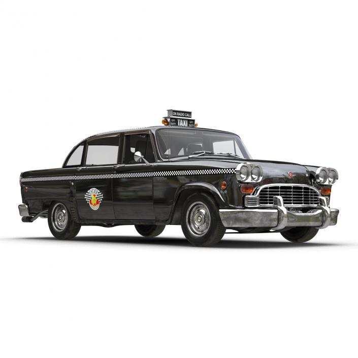 3D Checker Cab Rigged model