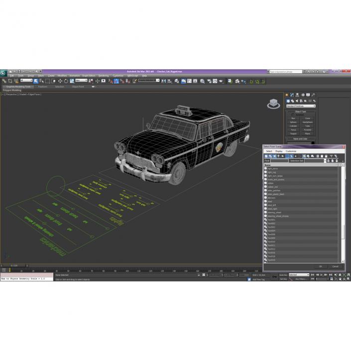 3D Checker Cab Rigged model