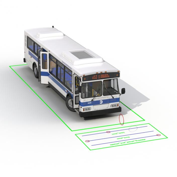 MTA New York City Bus Q53 Rigged 3D