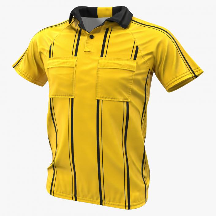 Yellow Referees Jersey 3D