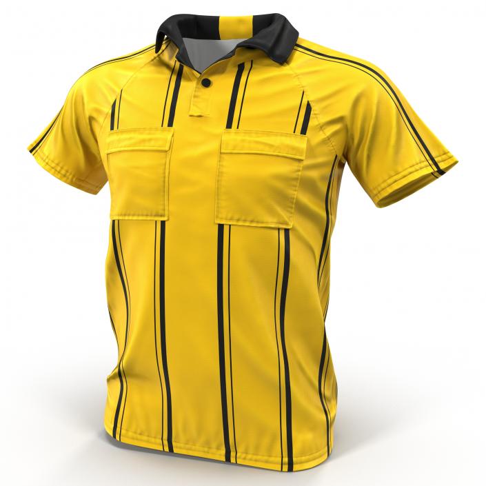 Yellow Referees Jersey 3D