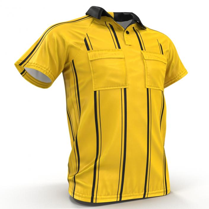 Yellow Referees Jersey 3D