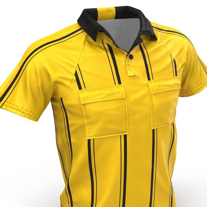 Yellow Referees Jersey 3D