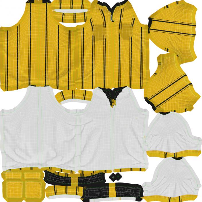 Yellow Referees Jersey 3D