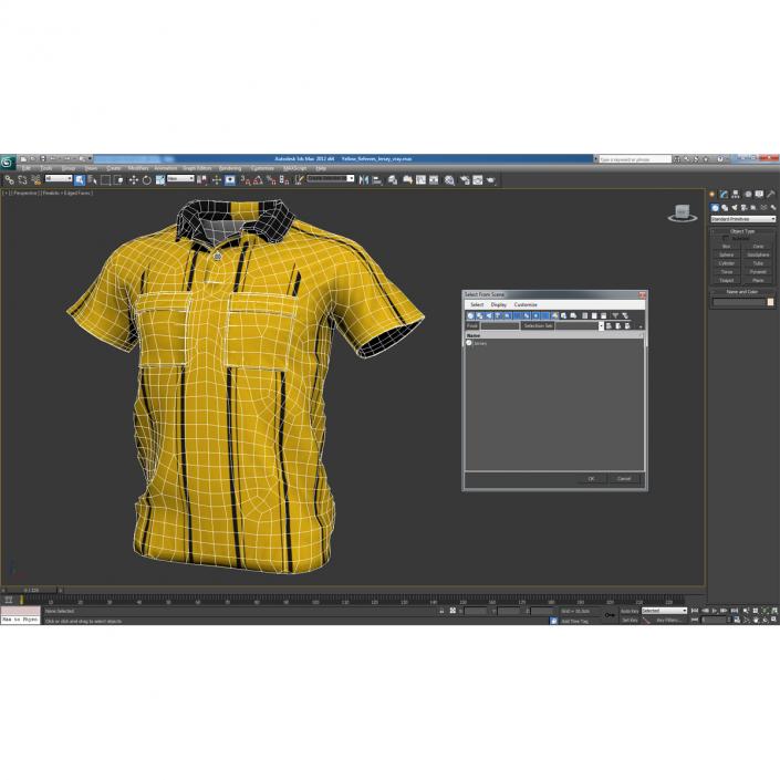 Yellow Referees Jersey 3D