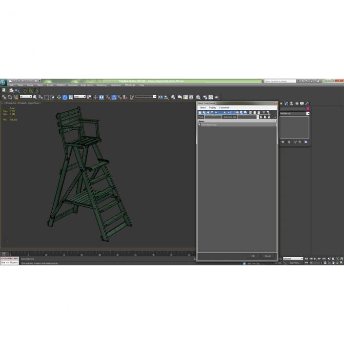 3D Classic Umpire Chair Green