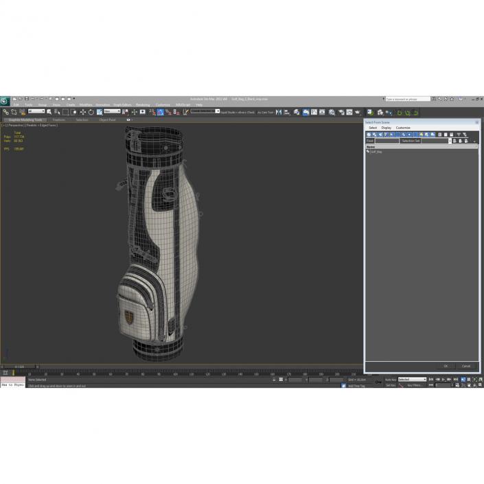 3D Golf Bag 3 Black