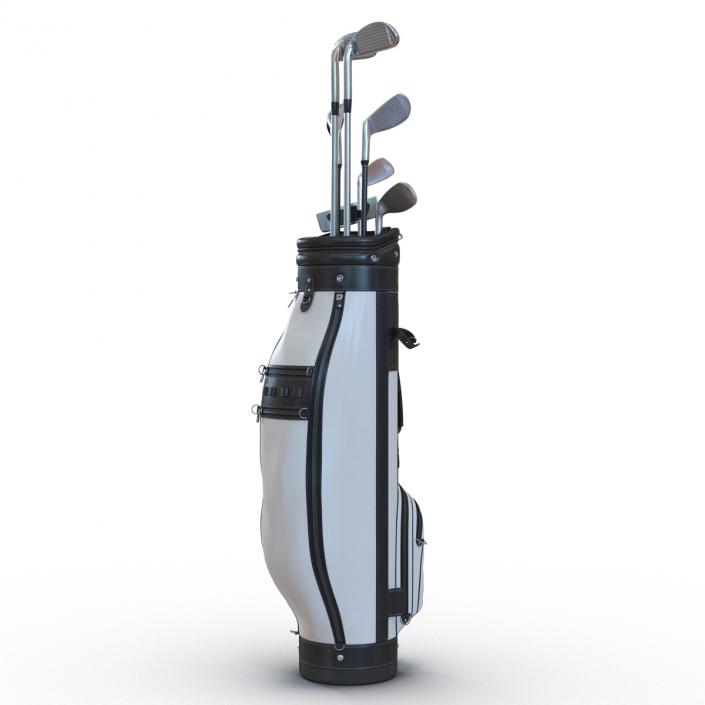 3D Golf Bag and Clubs 3 Black