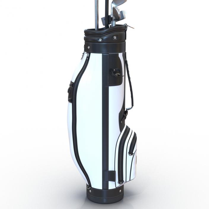 3D Golf Bag and Clubs 3 Black