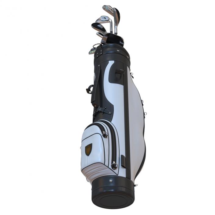 3D Golf Bag and Clubs 3 Black