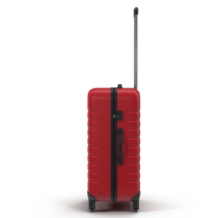 3D Plastic Trolley Luggage Bag Red