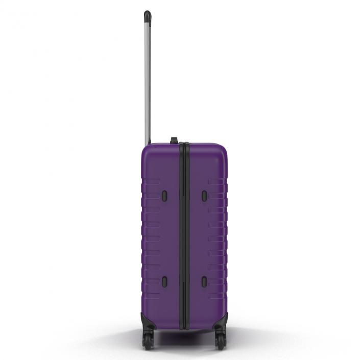 Plastic Trolley Luggage Bag Violet 3D model