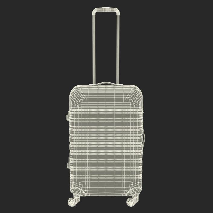 Plastic Trolley Luggage Bag Violet 3D model