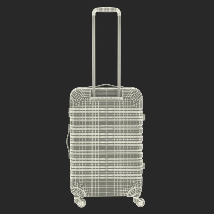 Plastic Trolley Luggage Bag Violet 3D model