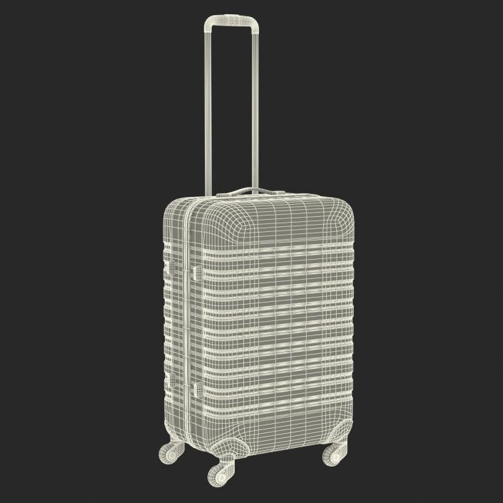 Plastic Trolley Luggage Bag Violet 3D model