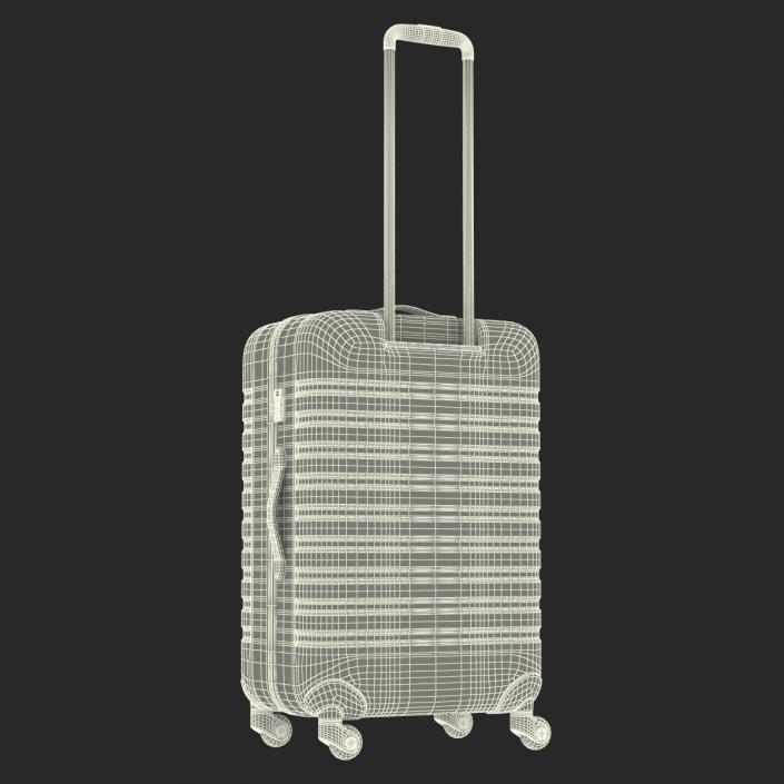 Plastic Trolley Luggage Bag Violet 3D model