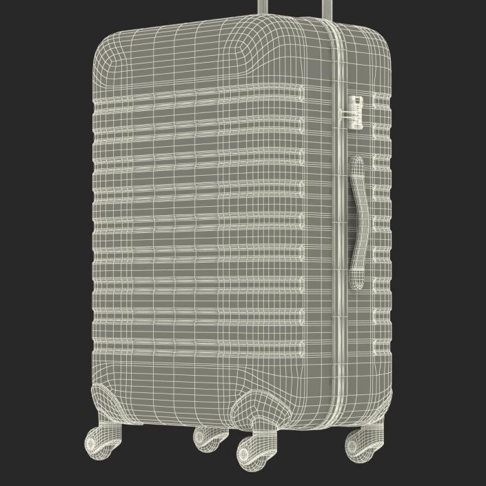 Plastic Trolley Luggage Bag Violet 3D model