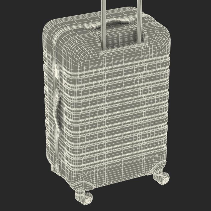 Plastic Trolley Luggage Bag Violet 3D model