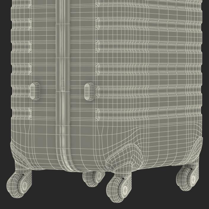 Plastic Trolley Luggage Bag Violet 3D model