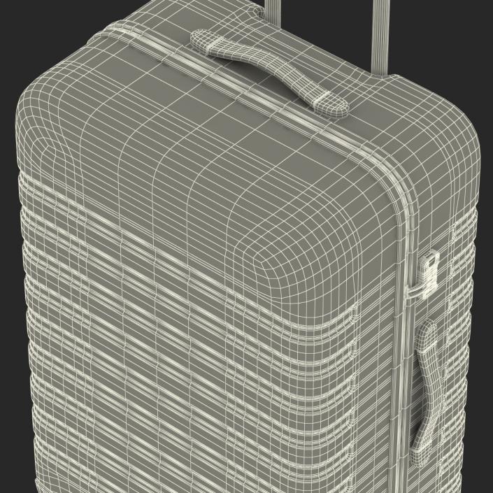 Plastic Trolley Luggage Bag Violet 3D model