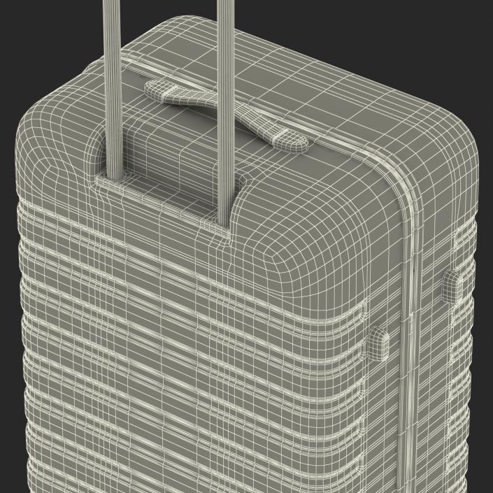 Plastic Trolley Luggage Bag Violet 3D model