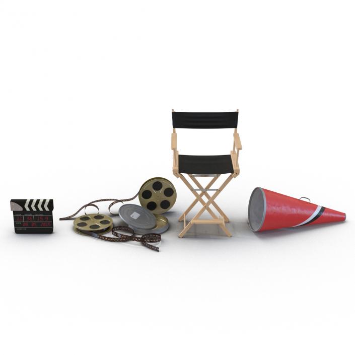 3D Director Chair and Accessories Collection 4 model