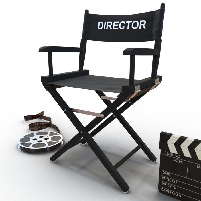 3D Director Chair and Accessories Collection 3 model