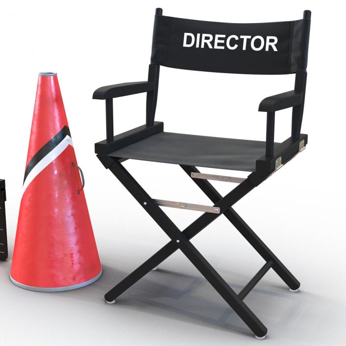 3D Director Chair and Accessories Collection 2 model