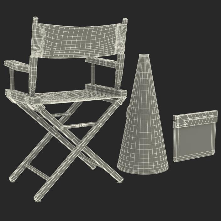 3D Director Chair and Accessories Collection 2 model