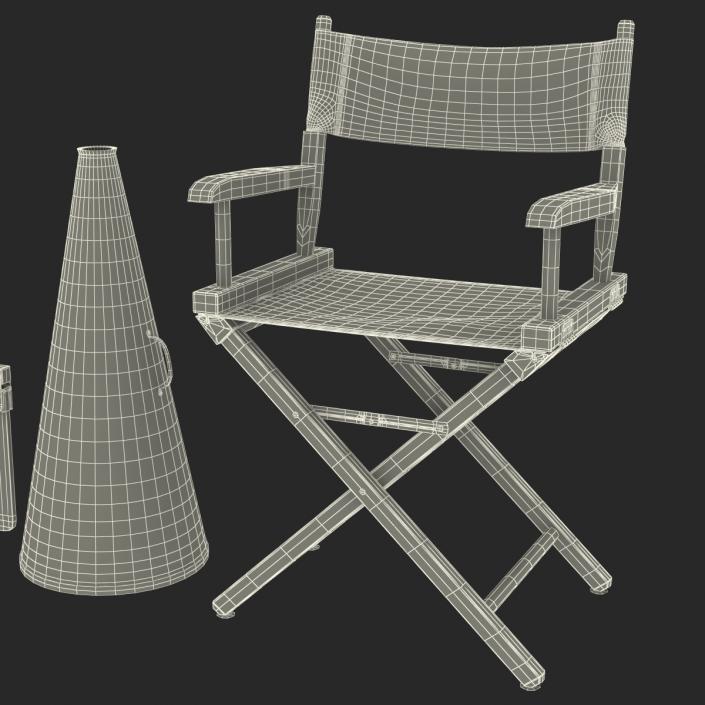 3D Director Chair and Accessories Collection 2 model