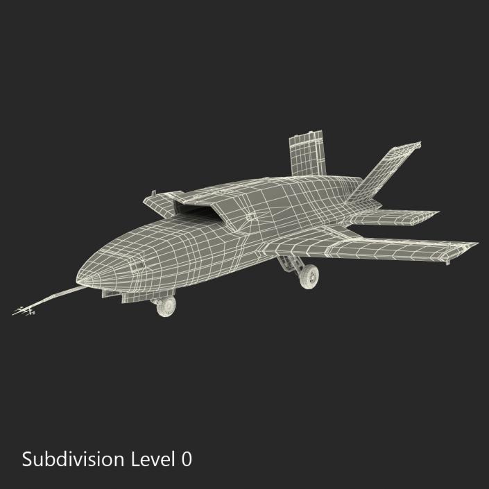 3D model EADS Barracuda UAV Rigged