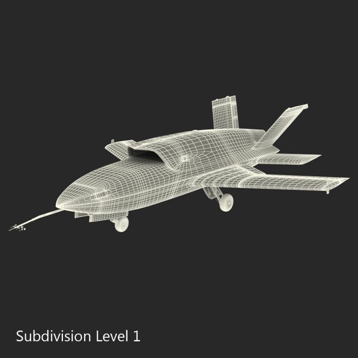 3D model EADS Barracuda UAV Rigged