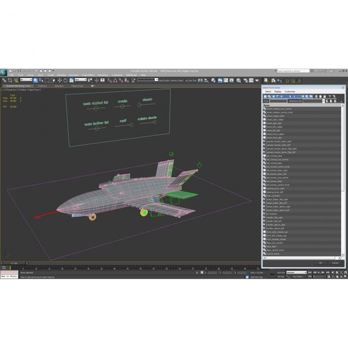 3D model EADS Barracuda UAV Rigged