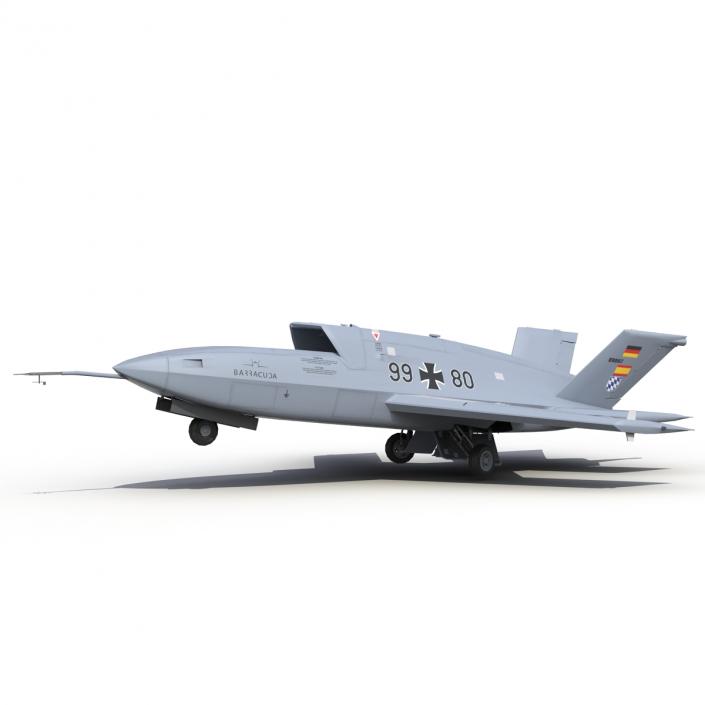 3D model EADS Barracuda UAV Rigged