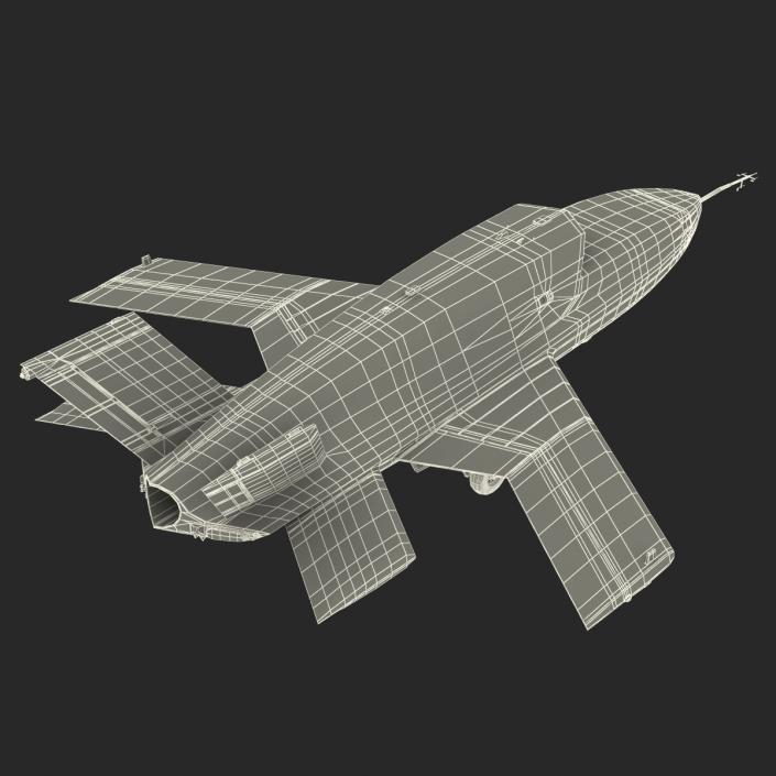 3D model EADS Barracuda UAV Rigged