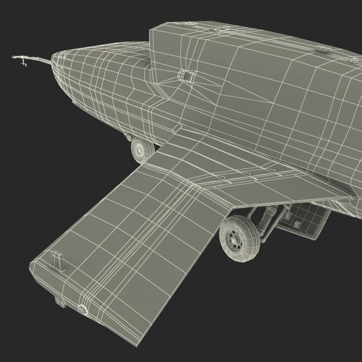 3D model EADS Barracuda UAV Rigged