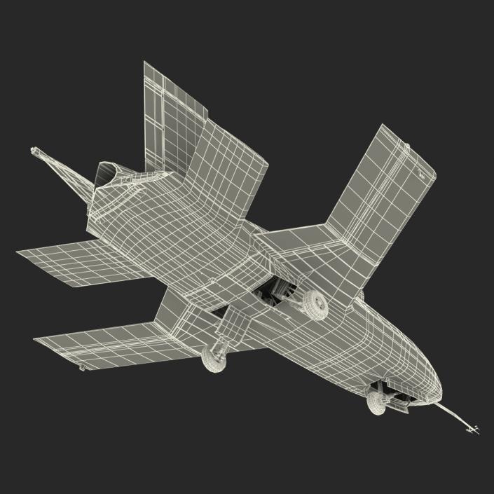 3D model EADS Barracuda UAV Rigged