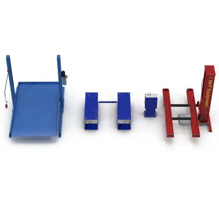 Car Lifts Rigged Collection 3D