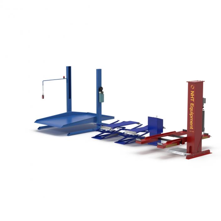 Car Lifts Rigged Collection 3D