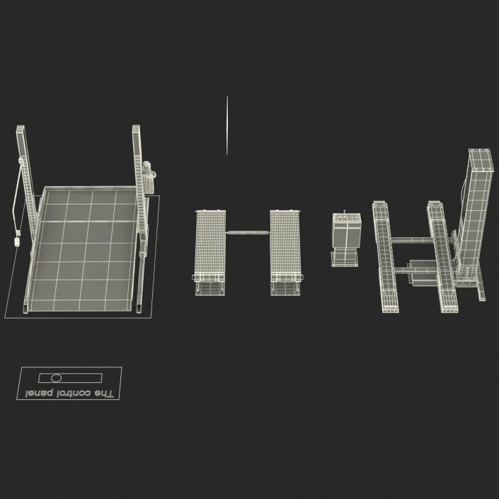 Car Lifts Rigged Collection 3D